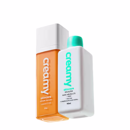 Imagem do produto Kit Creamy Ácido Salicílico Solução Tônica Antiacne e Vitamina C Sérum Facial (2 produtos)