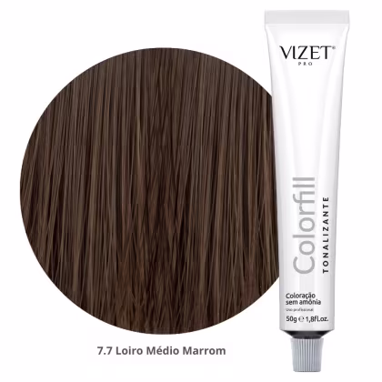 Imagem do produto Tratamento Tonalizante Colorfill 7.7 Loiro Médio Marrom 50gr Vizet