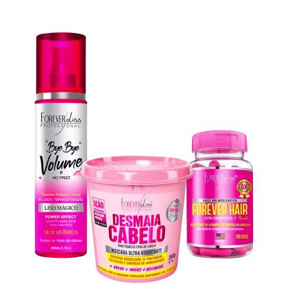 Imagem do produto Kit Forever Liss Professional Desmaia Cabelo Bye Bye Hair (3 Produtos)
