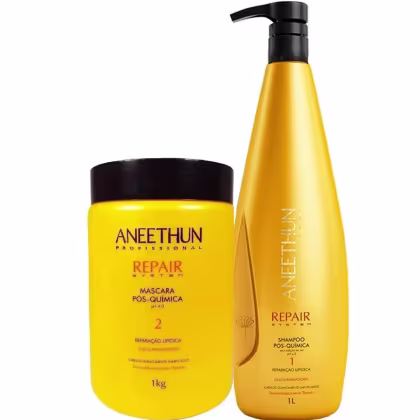 Imagem do produto Kit Mascara E Shampoo Pos Quimica Aneethun 1 Litro E 1 Kg