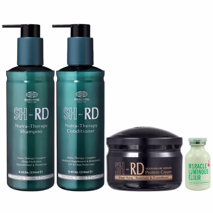 Imagem do produto Kit SH-RD - Shampoo 250ml + Condicionador 250ml + Leave In Gold 80ml + Ampola Miracle 25ml