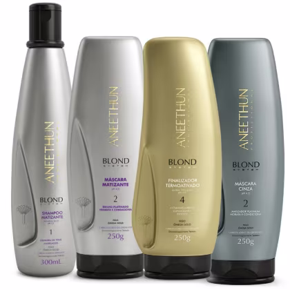 Imagem do produto Kit Matizante Aneethun Blond System Silver + Cinza Completo