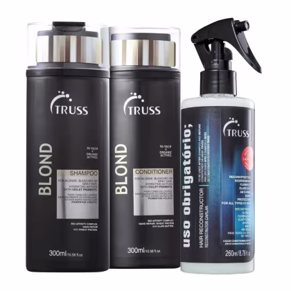 Imagem do produto Kit Truss Blond Shampoo 300ml e Condicionador 300ml + Uso Obrigatório 260ml