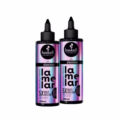 Imagem do produto Kit 2 Máscara Lamelar Haskell 200ml Reconstrução Imediata