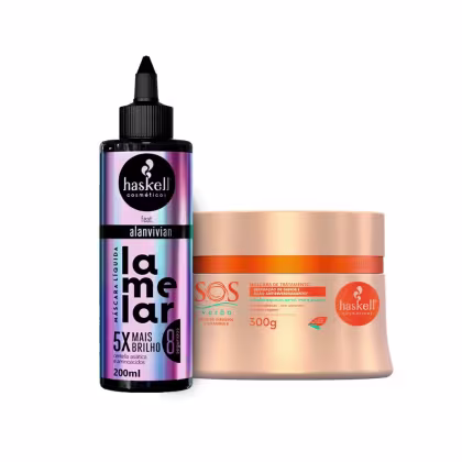 Imagem do produto Máscara Haskell Lamelar 200ml + Máscara SOS Verão 300g