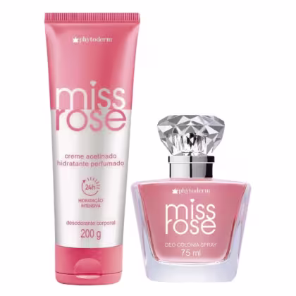 Imagem do produto Kit Deo Colônia 75ml + Hidratante 200g Phytoderm Miss Rose