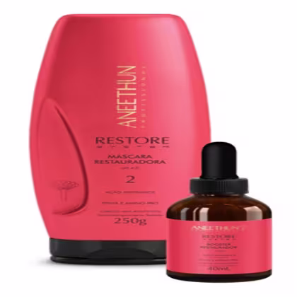 Imagem do produto Kit Mascara E Booster Aneethun Restore System Reconstrução