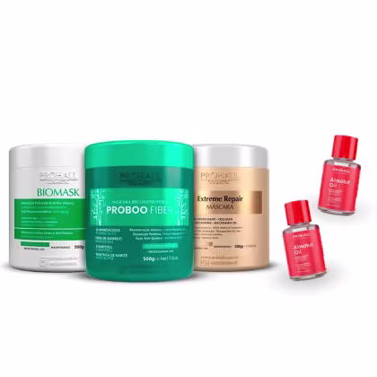 Imagem do produto Máscaras Prohall Biomask Extreme Proboo 500g+2 Óleo Argan7ml