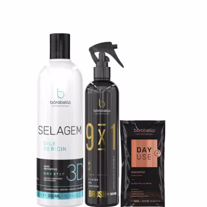 Imagem do produto Borabella Selagem 3D 350ml + Fluido P/ Escova 300ml + Sache