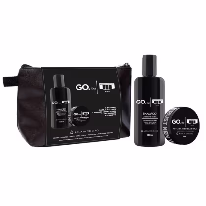 Imagem do produto Kit Go. by Camaro Black ( Shampoo Cabelo e Barba 140ml + Pomada Modeladora 50g + Necessaire )