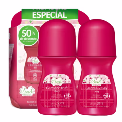 Imagem do produto Kit 2 Desodorantes Roll-on Giovanna Baby 50ml - Cherry
