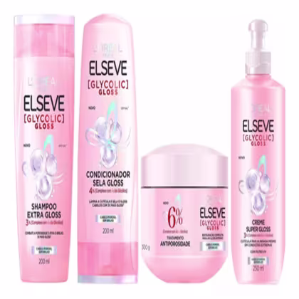 Imagem do produto Kit Cabelos Extra Brilho - Glycolic Gloss L'oréal Elseve