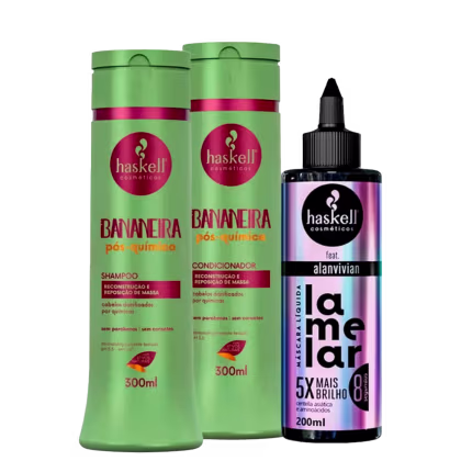 Imagem do produto Kit Haskell Shampoo/Cond Bananeira 300ml + Máscara Lamelar