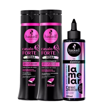 Imagem do produto Kit Haskell Shampoo/Cond Cavalo Hidra 300ml +Máscara Lamelar