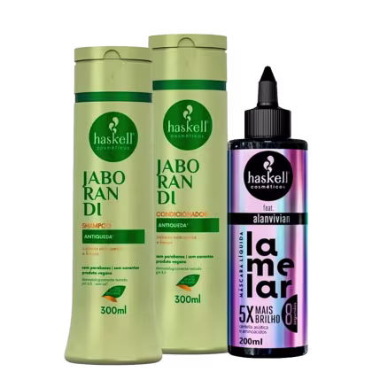 Imagem do produto Kit Haskell Shampoo/Cond Jaborandi 300ml + Máscara Lamelar