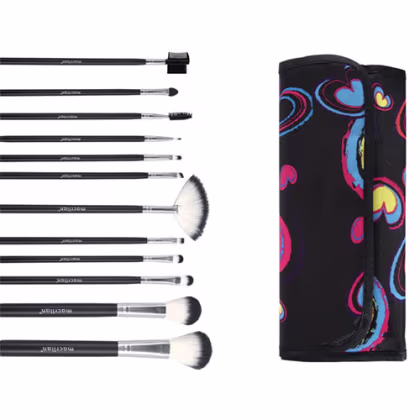 Imagem do produto Kit Com 12 Pincéis Para Maquiagem - Macrilan - KP1-5I - preto