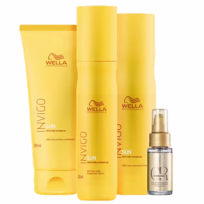 Imagem do produto Kit Wella Professionals Invigo Sun & Oil Reflections Quarteto (4 Produtos)