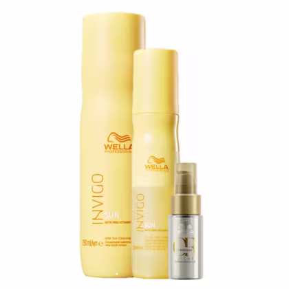 Imagem do produto Kit Wella Professionals Invigo Sun e Oil Reflections Light Up Trio (3 Produtos)
