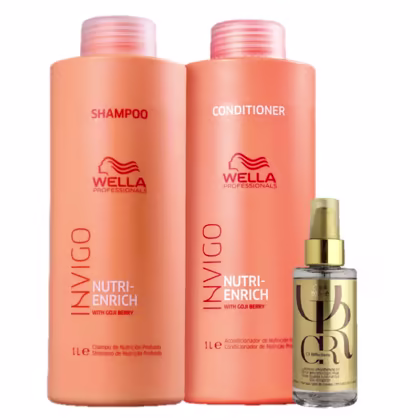 Imagem do produto Kit Wella Professionals Invigo Nutri-Enrich & Oil Reflections Trio Super (3 Produtos)