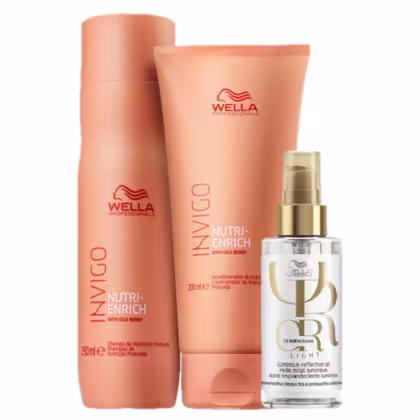 Imagem do produto Kit Wella Professionals Invigo Nutri-Enrich & Oil Reflections Light Trio (3 Produtos)