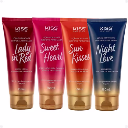 Imagem do produto Kit Loção Hidratante Kiss New York Com 4 180ml