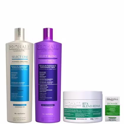 Imagem do produto Kit Progressivas e Btx Blend Sem Formol Alisa 100% Prohall