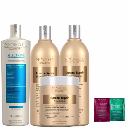 Imagem do produto Progressiva Sem Formol e Kit Manutenção Pós Química Prohall