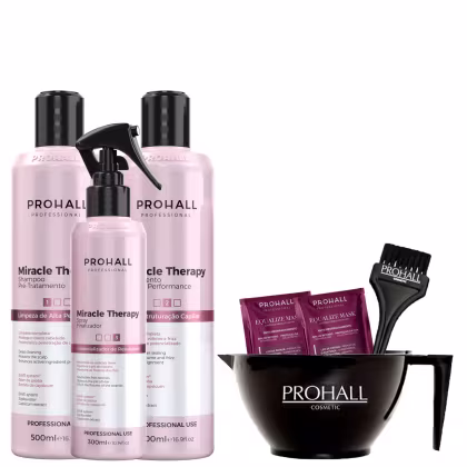 Imagem do produto Progressiva Sem Formol Miracle Prohall 3 Passos Eave System