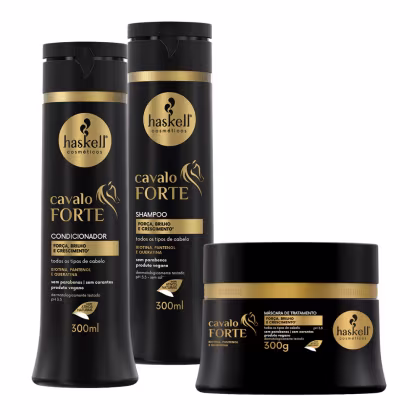 Imagem do produto Kit Cavalo Forte Haskell Shampoo 300ml + Condicionador 300ml + máscara 300g