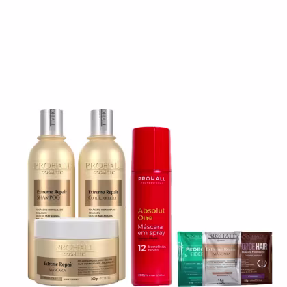 Imagem do produto Prohall Kit Extreme Repair e Finalizador Absolut One 200ml