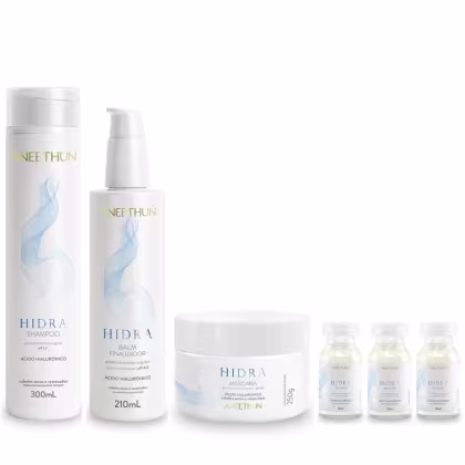 Imagem do produto Kit Aneethun Hidra - Shampoo 300ml + Máscara 250g + Finalizador 210ml + Ampolas 13ml (3Unidades)