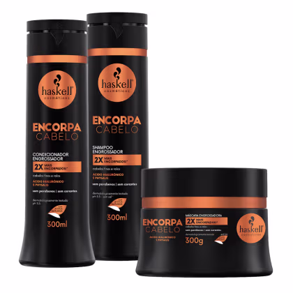 Imagem do produto Kit Encorpa Cabelo Haskell Shampoo + Condicionador + Máscara (300ml/g)