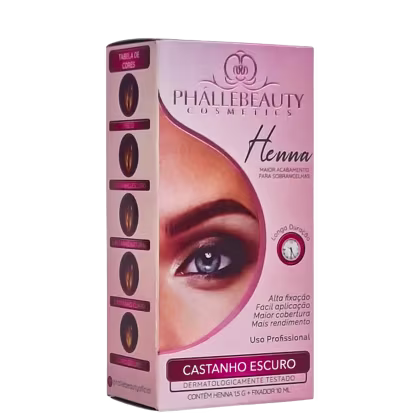 Imagem do produto Phállebeauty - Henna Acabamento para Sobrancelhas Castanho Escuro