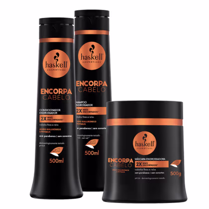 Imagem do produto Kit Encorpa Cabelo Haskell Shampoo + Condicionador + Máscara (500ml/g)