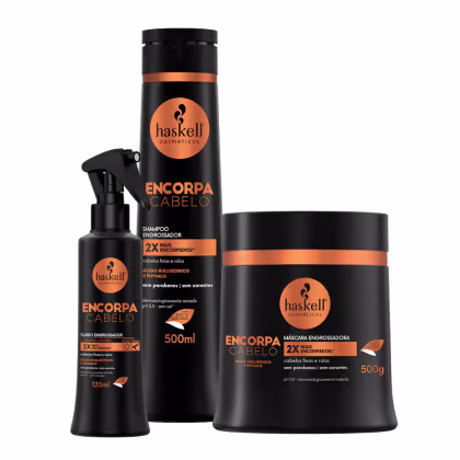 Imagem do produto Combo Haskell 3 Itens Encorpa Cabelo Engrossador 500ml/g