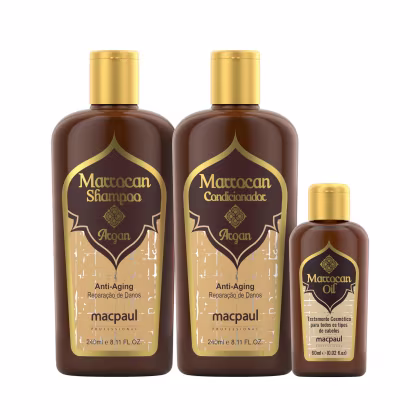 Imagem do produto Kit Especial Shampoo Condicionador E Óleo De Argan Marrocan Argan