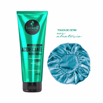 Kit Haskell Acidificante & Touca de Cetim, 2 produtos.