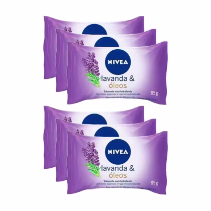 Imagem do produto Kit Sabonete Nivea Lavanda e Óleos 85g c/6un