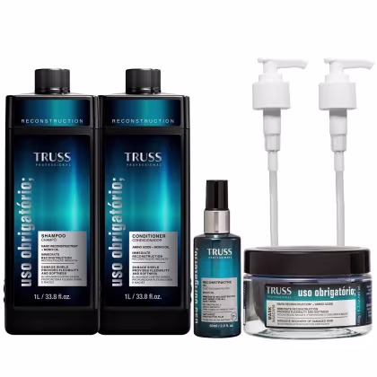 Imagem do produto Kit TRUSS Uso Obrigatório Força e Brilho Salon (4 Produtos) + Válvulas Pump