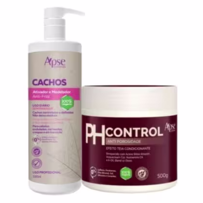 Imagem do produto Apse Cosmetics, Kit Ativador Cachos 1L e PH Control Acidificante 500g Apse