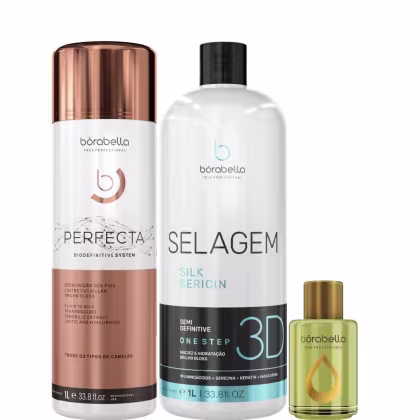 Imagem do produto Borabella Perfecta + Selagem 3D 2x1 Litro + Óleo Argan 7ml