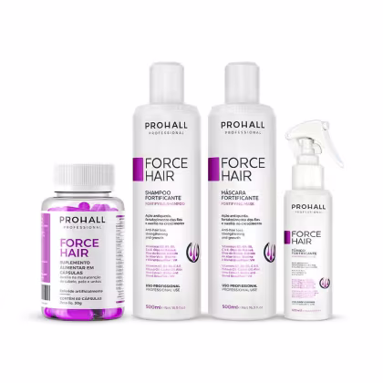 Imagem do produto Kit Completo Force Hair Prohall Nova Embalagem 4 Produtos