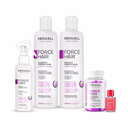 Imagem do produto Kit Crescimento Force Hair Prohall 4 Itens + AbsolutOil 7ml