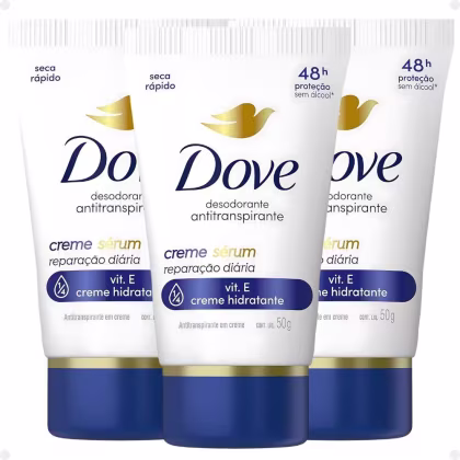 Imagem do produto Kit Dove Creme Sérum: 3 Desodorantes Reparação Diária