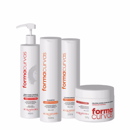 Imagem do produto Kit Acquaflora Forma Curvas Duo e Creme de Pentear Cachos e Gelatina Intensa (4 produtos)