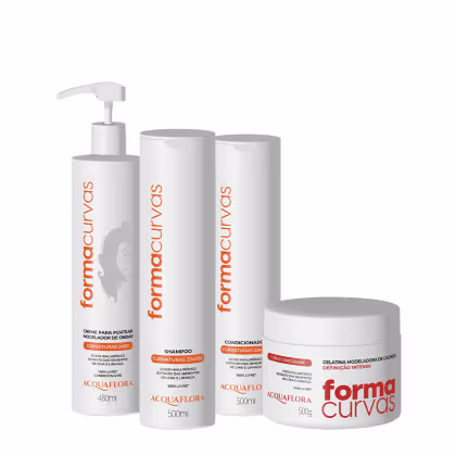 Imagem do produto Kit Acquaflora Forma Curvas Duo e Creme de Pentear Ondas e Gelatina Intensa (4 produtos)