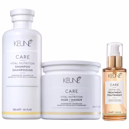 Imagem do produto Kit Keune Care Vital Nutrition Shampoo 300ml e Máscara 200ml + Satin oil 95ml