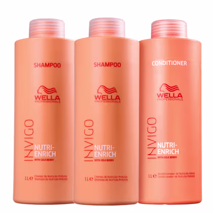 Kit Wella Shampoo Nutri-Enrich 1L, Shampoo Nutri-Enrich 1L, Condicionador Nutri-Enrich 1L