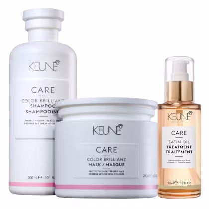 Imagem do produto Kit Keune Care Color Brillianz Shampoo 300ml e Máscara 200ml + Satin Oil 95ml