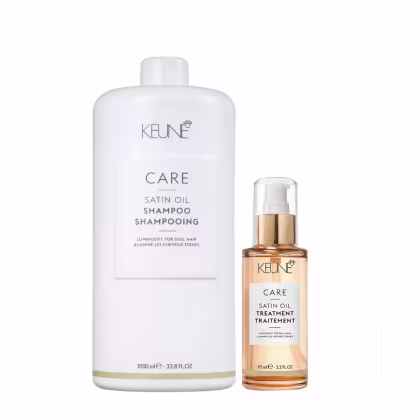 Imagem do produto Kit Keune Satin Oil Shampoo 1000ml + Óleo 95ml